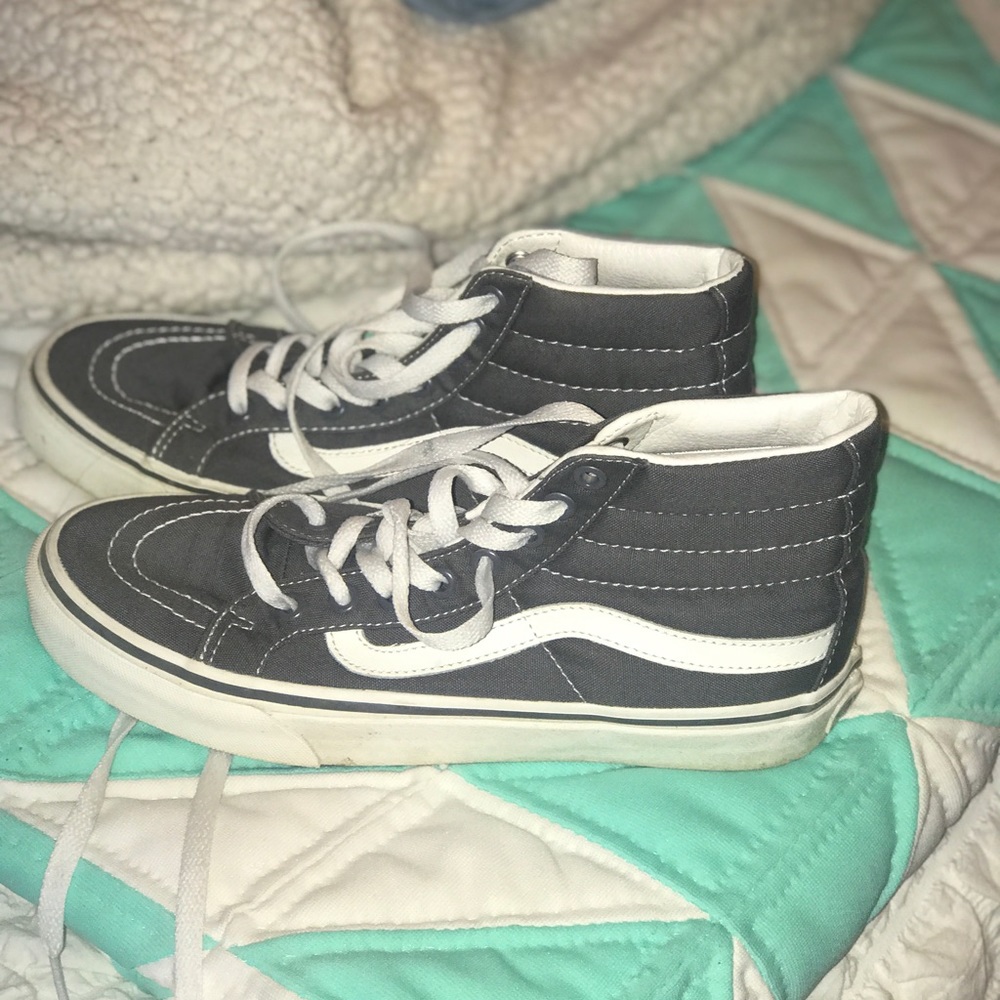 Grey high top old skool vans